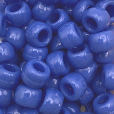 Pony Beads, 9x6mm, Opaque Haze Blue (650 Pieces)