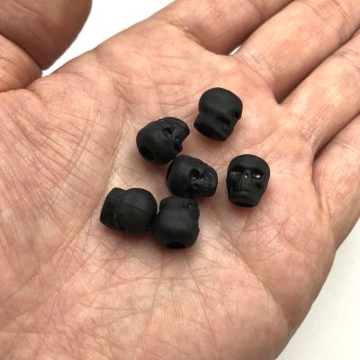 Skull Beads Matte Black (144 Pieces)