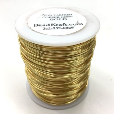BULK, 22 Gauge, Non Tarnish Gold, Colored Copper Craft Wire, 1 LB (500 Feet) 