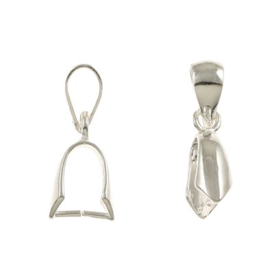 Smooth Pendant Bail, Silver (24 Pieces)
