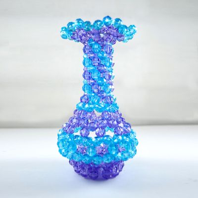 Blue & Purple Faceted Bead Vase