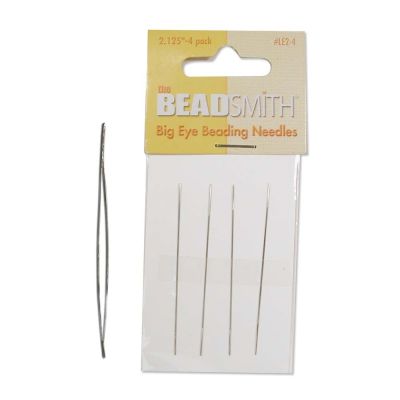 Big Eye Beading Needle, Small 2.125" (4 Pieces)