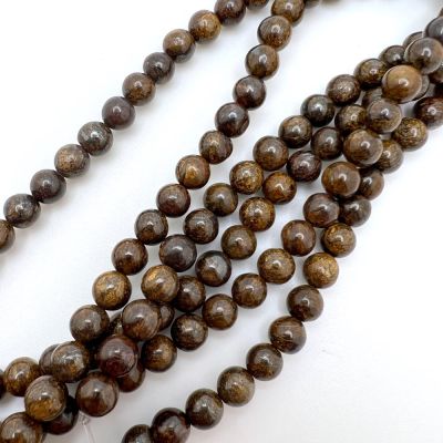 6mm Smooth Round, Bronzite Beads (16" Strand)
