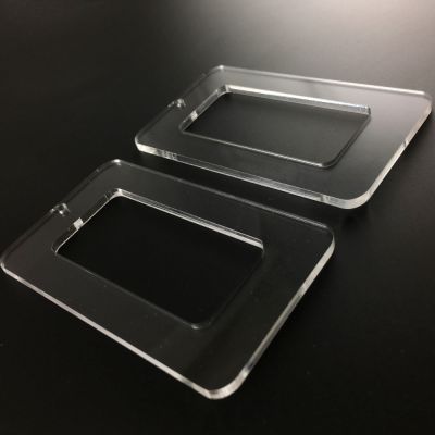 Lucite Pendant Charm, Large Rectangle Frame, 45 x 80MM Clear (6 Pieces)