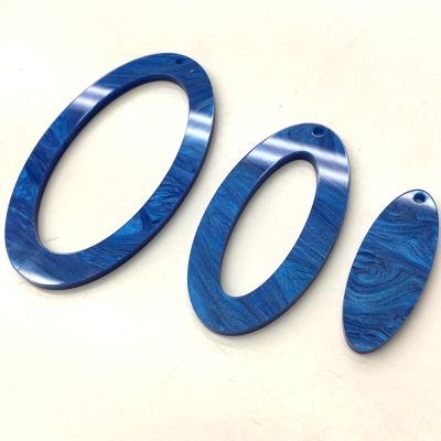 Lucite Pendant Charms, Oval w Hole, 15 x 40mm (CHOOSE COLOR)