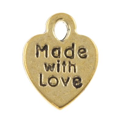 Made with Love Metal Charms (Gold) (35 PCS)