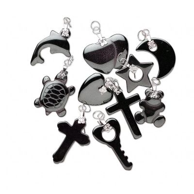 Hemalyke? Pendant Mix, Silver-finished and/or Imitation Rhodium-Plated Steel, 12mm-35x25mm (10 Pieces)