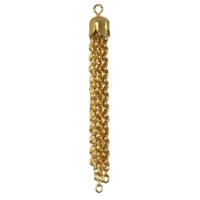 Chain Tassel, 2 Inch, Gold (6 Pieces)