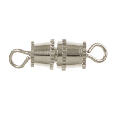 9mm Large Barrel Screw Clasp, Silver-Plated (36 Pieces)
