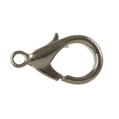 Lobster Claw 12X6MM Im.Rhodium (72 Pieces)