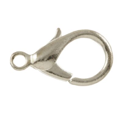 Lobster Claw 15X7.5MM Silver-Plated (36 Pieces)