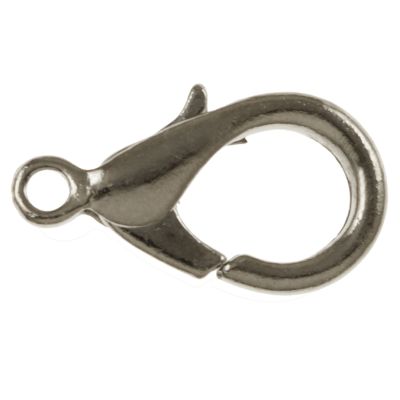 Lobster Claw 22X11MM Im.Rhodium (12 Pieces)