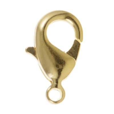 Brass Lobster Claw Clasp, 15mm, Gold-Plated (24 Pieces)