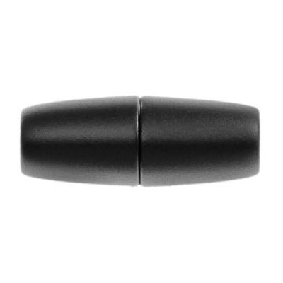 Acrylic Magnetic Clasp, 10 x 26mm, 6.25mm Opening, Black Matte (2 Pieces)