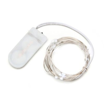 Moon Lights LED - Silver wire - 12 Bright White Lights