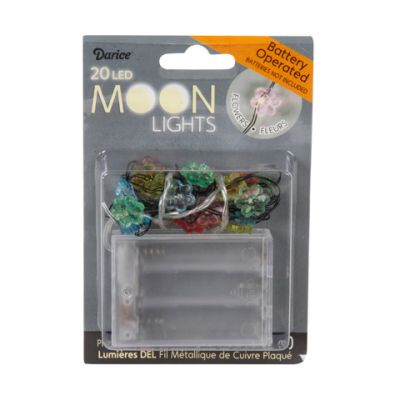 Moon Lights LED - Copper Wire - 20 White Flower Lights