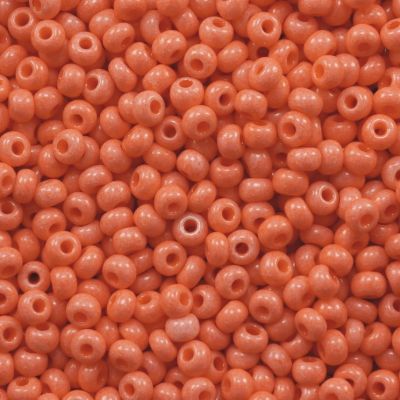 Czech Seed Beads Size 6/0 - Opaque Coral (Approx. 1/2 LB , 250 Grams)