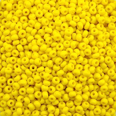 Czech Seed Beads Size 11/0 - Opaque Dark Yellow (Approx. 1/2 LB , 250 Grams)