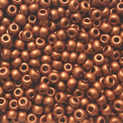 Czech Round Seed Beads, Matte Copper (CHOOSE SIZE)