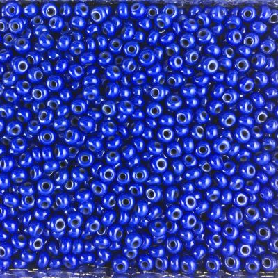 Czech Round Seed Beads, Glass - Opaque Royal Blue,, Choose Size