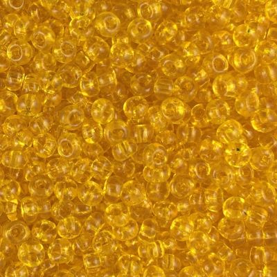 Czech Seed Beads Size 8/0 - Transparent Light Topaz (Approx. 1/2 LB , 250 Grams)