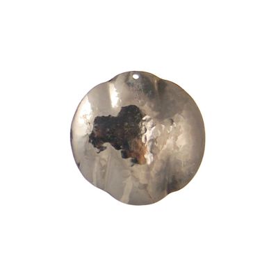 Vintage Textured Round Silver Plated Charms - 31mm x 31mm (36PCS)