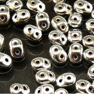 Superduo Czech Glass Beads - Full Labrador - 2.5x5mm (Approx. 25 Grams or 360 Beads)