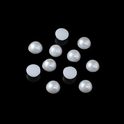 Flatback White Pearl, 11mm Round, Pearl Luster (72 Pieces)