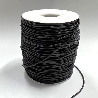 1MM Stretch-Tastic Cotton Elastic Cord, Black (100 Meters)