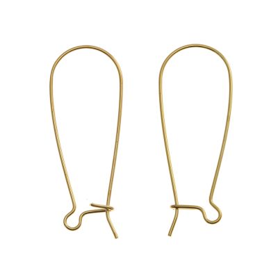 Kidney Earwire, 32mm (1-1/4"), Gold Plated (72 Pieces)