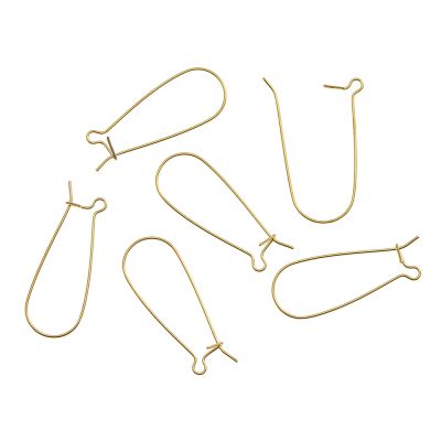 Kidney Earwire, 32mm (1-1/4"), Gold Plated (72 Pieces)