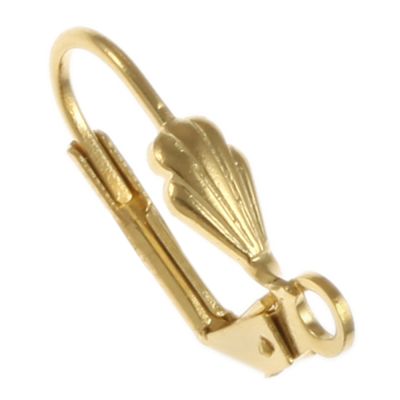 Leverback Earring w/ Shell, Gold-Plated (36 Pieces)