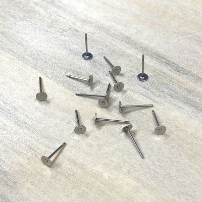 Earring Post w/ 4MM Flat Pad, Surgical Steel, Hypoallergenic (144 Pieces)