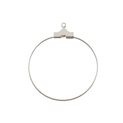 Wire Beading Hoop 3/4" Silver-Plated (36 Pieces)