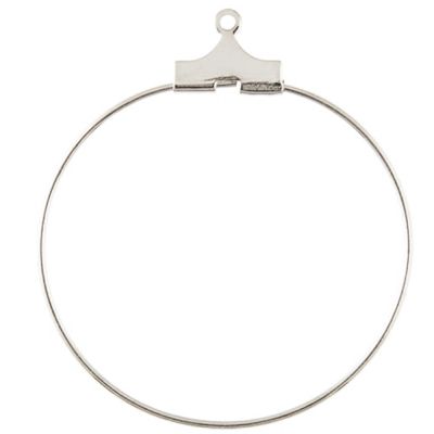 Wire Beading Hoop 1-1/2", Silver-Plated (36 Pieces)
