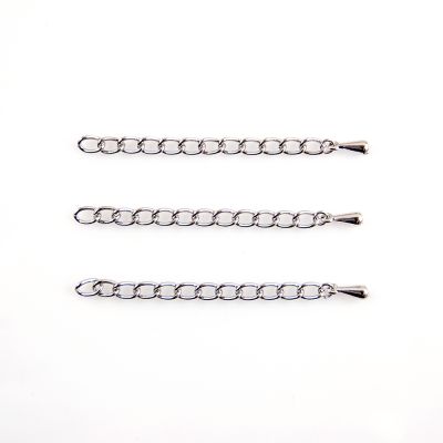 2" Necklace Extenders w/ Ball Im.Rhodium (12 Pieces )