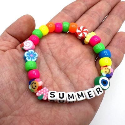 Project: Funtime Neon Bead Bracelet With Letter Beads