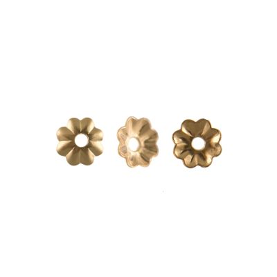 4mm Flower Bead Cap, Gold Filled (25 Pieces)