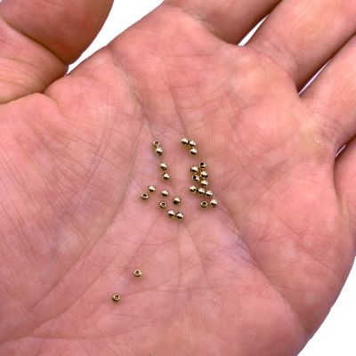 2mm Smooth Round Beads, 14K Gold Filled (50 Pieces)
