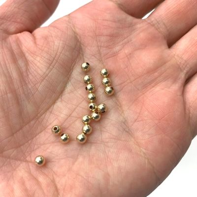 4mm Smooth Round Beads, 14K Gold Filled (50 Pieces)
