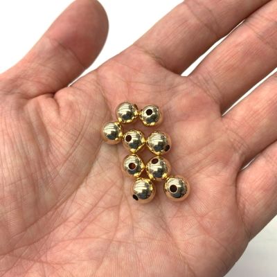 8mm Smooth Round Beads, 14K Gold Filled (10 Pieces)
