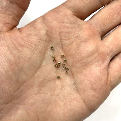 2mm Crimp Tube Bead, Gold Filled (50 Pieces)