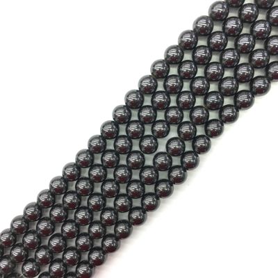 8mm Smooth Round, Hematite Beads (16" Strand)