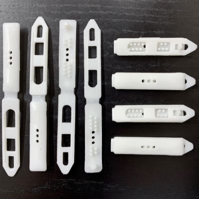 White Plastic Hair Barrette Clip, With 3 Holes, 54mm (72 Pieces)