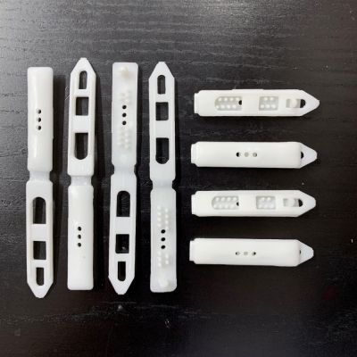 White Plastic Hair Barrette Clip, With 3 Holes, 45mm (72 Pieces)