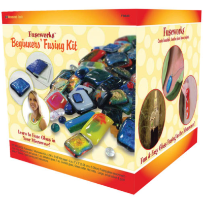 Fuseworks Beginner's Glass Fusing Kit, Microwave Kiln with Accessories (Kit)