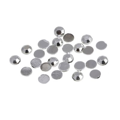 Acrylic Rhinestone, Silver Metallic, 5mm (SS20), Faceted Round, Flatback (288 Pieces)