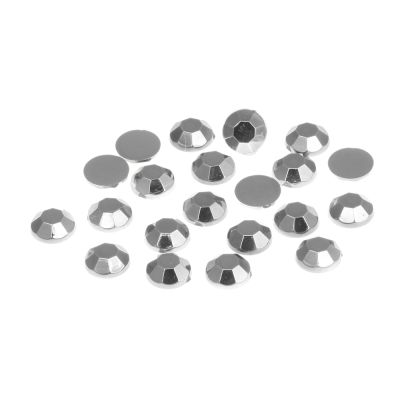 Acrylic Rhinestone, Silver Metallic, 6mm (SS30), Faceted Round, Flatback (288 Pieces)