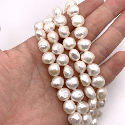 11-12mm Potato Freshwater Pearls, White (16" Strand)