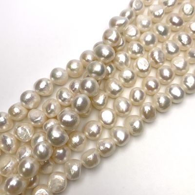 10-11mm Potato Freshwater Pearls, White (16" Strand)